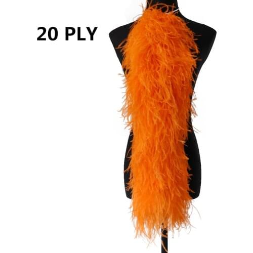 1/3/5/10/20 Ply Custom Fluffy Ostrich Feathers Boa For Wedding Clothes Shawl Decoration Sewing Crafts 2 Meters