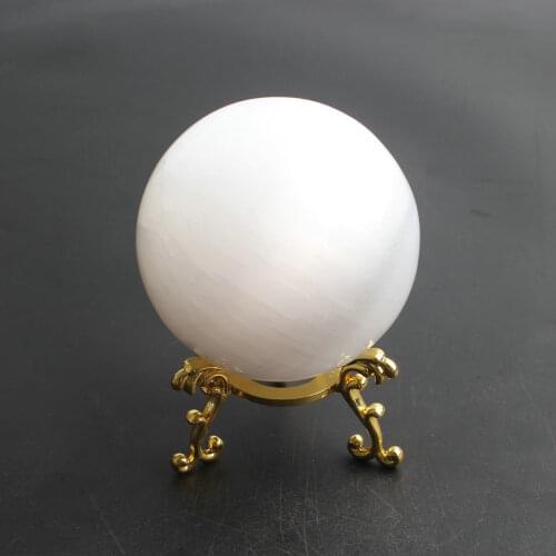 1PC Selenite Ball Shaped Love Aromatherapy Gypsum Stone Quartz Crystal Yoga Power Relaxation Reiki Healing Home Decor