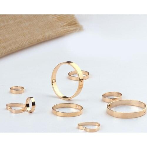 10pcs Copper plated Hollow pierced Round Love earrings for women jewelry Necklace pendant Fashion Temperament Diy Accessories