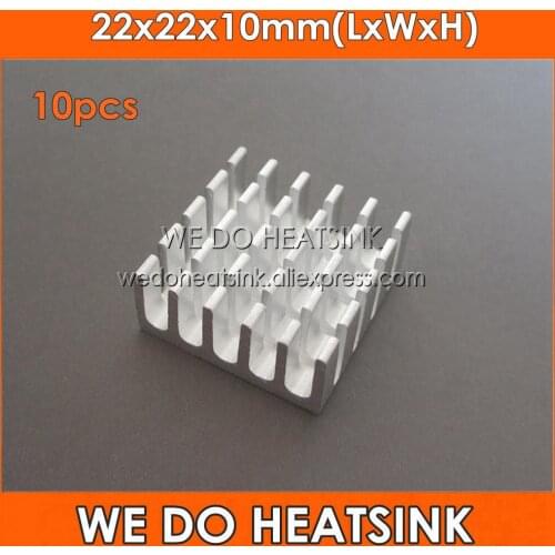 WE DO HEATSINK 10pcs 22x22x10mm High Power CPU Radiator Heat Sink For Plastic BGA Packages and PC