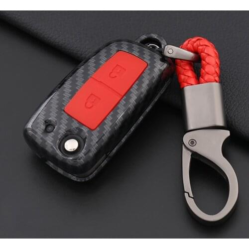 2019 ABS Carbon Fiber&Silicone Car Key Case For Nissan Qashqai LANNIA New Tiida Kicks SYLPHY Folding Key 360 Degree Protection