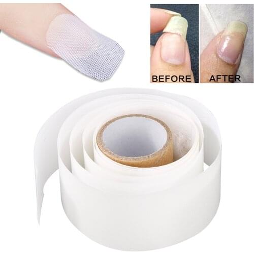 3cm *100cm Adhesive Silk Nail Protector Wrap Reinforce Tool White UV Gel Acrylic Nail Art Tool Manicure Self Adhesive Silk Tape