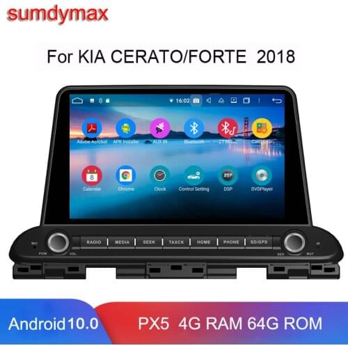 9inch touch screen special Android 10 car dvd player for kia Cerato Forte 2018 2019 car multimedia gps glonass wifi 4g ram 64g