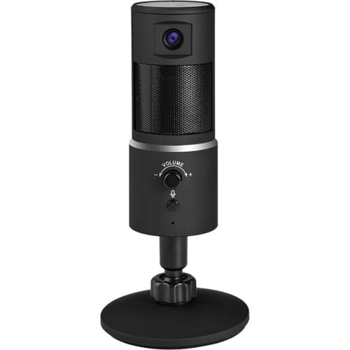 Wireless Bluetooth USB Streaming Microphone with Webcam HD1080P for iPhone/iPad/Mac/Android Phone/Tablet/PC Dynamic Microphone