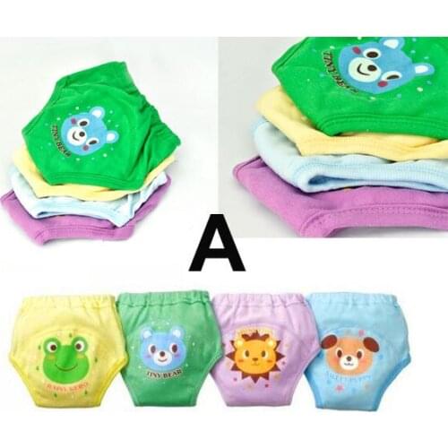 Baby Infant Girl Boy 4 Layers Waterproof Potty Training Pants Reusable 4 pcs Shorts Cute