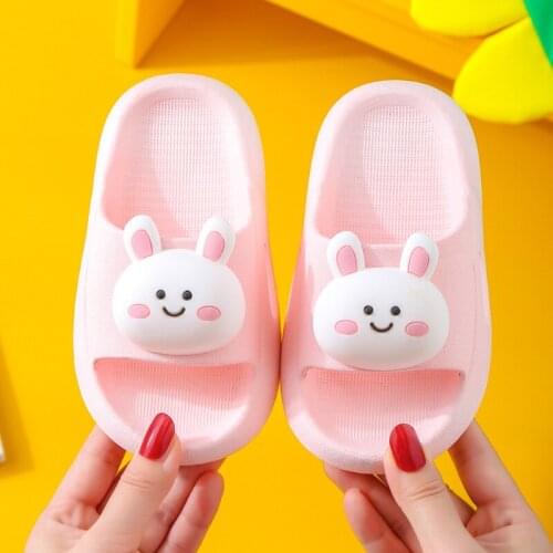 Childrens Slippers Summer Boys Cute Cartoon Girls Indoor Soft Bottom Non-slip Children Bath Childrens Sandals