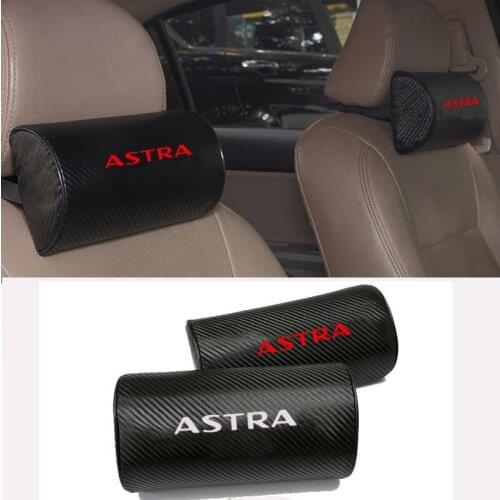 PU Leather Carbon Fiber Texture Auto Car Neck pillow For Opel Astra