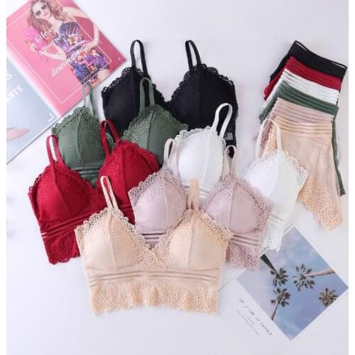 New Lace Tube Top Seamless Bralette Women Lingerie Set Push Up Embroidery Bras Sports Sleeping Bra for Women Girls Bra Crop Top