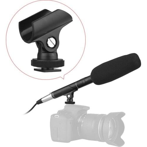 Andoer MF-260 Super Uni-ultra Interview Microphone+6M Audio Cable 2pcs Microphone Holders for DSLR Camera Camcorder Loudspeaker