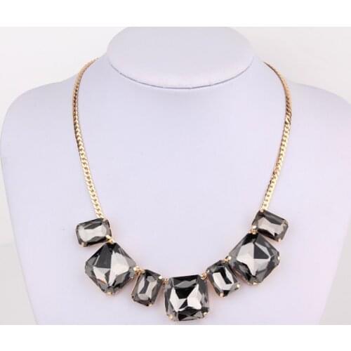 YFJEWE Min. order is $15 (mix order) 3 4a10 necklace female short design short design big gem decoration accessories #N088