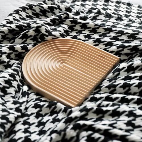 MLGB Creative Water Ripple Bread Dessert Tray Cutting Chopping Board Geometric Shape Placement Plate Curved Surface Decor