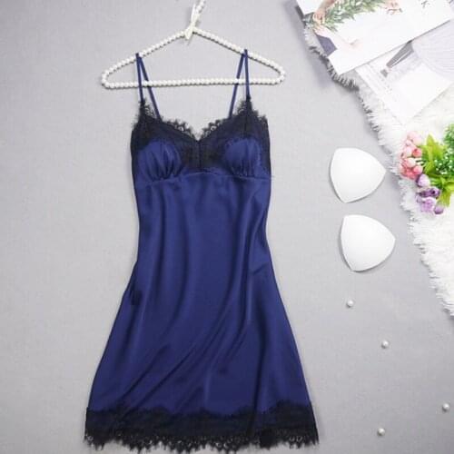 Fashionable Women Soft And Comfortable Sexy V-Neck Lace Strappy Underwear Nightdress Charming Home Sleepwear домашняя оде