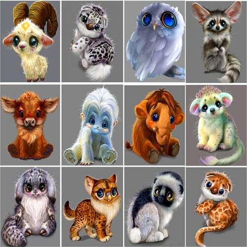 Wholesale price Cartoon 3D Diy diamond Painting Cross Stitch kits Full Square Diamond Mosaic pattern gift Diamond Embroidery