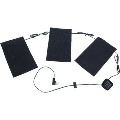 Outdoor USB Charged Clothing Heating Pad Electric Heating Sheet With 3 Gear Adjustable Temperature For Vest Jacket AHPU new
