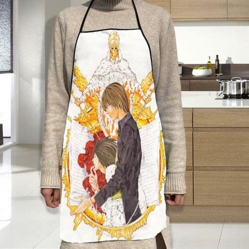 New Death Note Apron Grill Kitchen Chef Apron Professional for BBQ, Baking, Cooking for Men Women 2 Size 68X95cm and 50X75cm