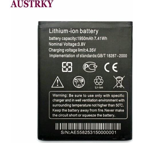 New T5 1950mah Battery New Batteries for THL T5 T5s DNS S4705 4705 Mobile Phone In stock Tracking code