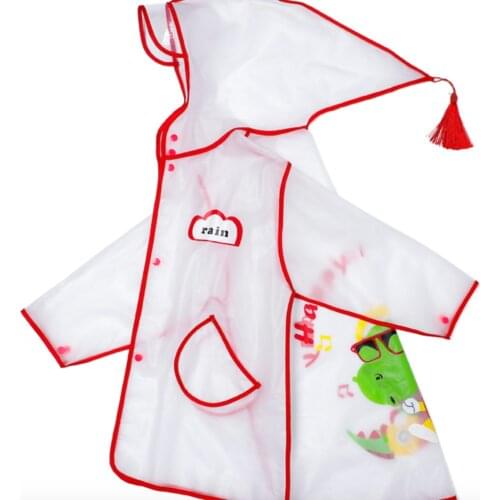 Childrens raincoat Kindergarten Boys and girls Primary school Poncho Environmentally friendly EVA Transparent and waterproof