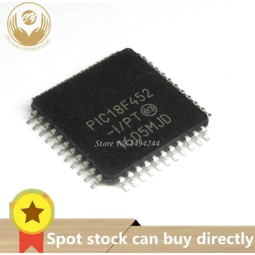 Spot PIC18F452 PIC18F452-I/PT QFP44 28/40-pin High , FLASH Microcontrollers with 10-Bit A/D 18F452 QFP-44 2PCS