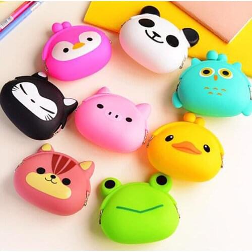 Silicone Girls Animals Mini Small Women Key Wallet coin Wallet Children Kids Coin Purse Mini Coin Bag Change Wallet Purse #d