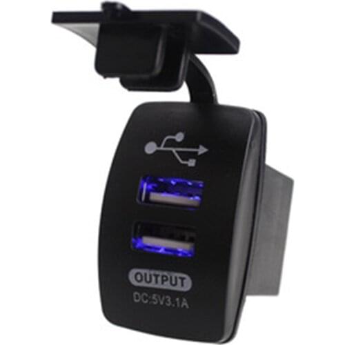 SOONHUA Dual USB Car Charger Adapter 3.1A Digital LED Voltage/Current Display Auto Vehicle Metal Chargers Streamline shape