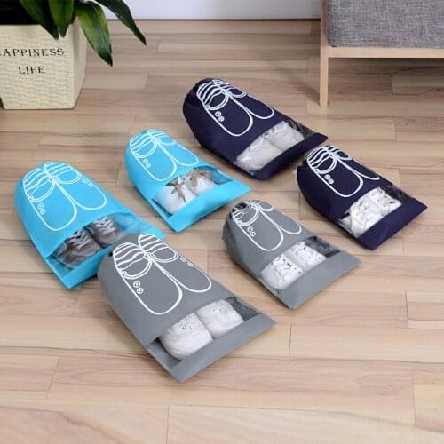 Shoe Storage Bag Travel Shoe Cover Dust Bag Household Transparent Shoe Bag Finishing Bag Slippers Shoe Bag Shoe Bag