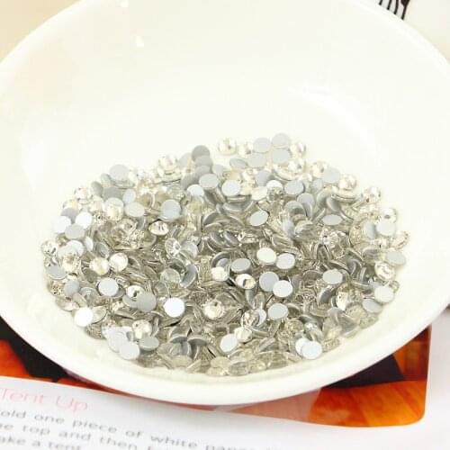Super Nail Glitter ss2-ss50 Crystal Flat Back Non HotFix Nail art Rhinestone 3D Glass Nail Art Decorations DIY Mix Rhinestone
