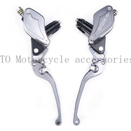 Universal CNC Motorcycle Clutch Brake Cylinder Reservoir Levers Set Master Pump 7/8" 22MM Handlebars Motor Brake Clutch Levers