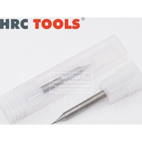 V8-R0.15mm HRC55 Solid Carbide Micro Ball Nose End Mill For Aluminum 2-Flute Milling Cutter