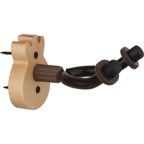 Guitar Hanger Wall Mount Hook Holder Stand Bracket Wooden Wall Mount Metal Yoke for Bass Acoustic Guitar Electric Guitar Ukulele