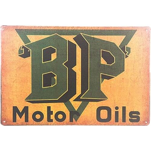 Vintage Garage decor BP Motor Oil Gas Station Sign > Antique Old Oil wall plaque