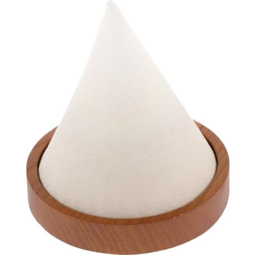 Vintage Cone Shape Wooden Bracelets Bangle Display Watch Holder Jewelry Rack