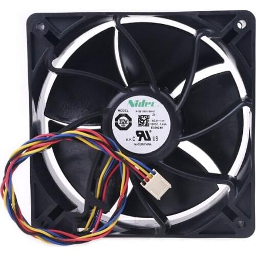 W12E12BS11B5-57 For Nidec 12038 DC12V 1.65A PWM Cooling Fan 12cm 6000RPM BTC