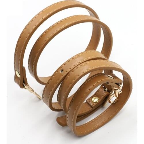 Women Bag Strap PU Leather Shoulder Messenger Bag Handle Silver Buckle 110~120cm for DIY Handbag Accessories