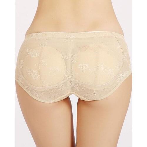 Women Padded Butt Lifter Briefs Printed Low-waisted Body Shaper Fake Hip Shapwear Underwear Plus Size Shaper Safety Short Pants