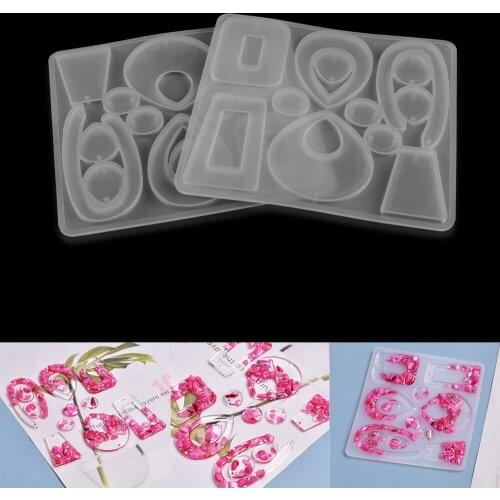 1pcs Earrings Casting Silicone Molds For DIY UV Resin Epoxy Dried Flower Epoxy Resin Mold Jewelry Making Findings Pendant