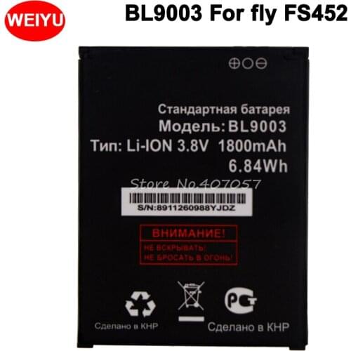 10PCS/LOT For fly FS452 Nimbus 2 Battery BL9003 Accumulator 1800mAh