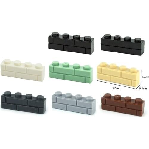 62PCS DIY Building Blocks 15533 1x4 Thick Wall Figures Bricks Educational Creative Size Compatible With Brands For Children Gift