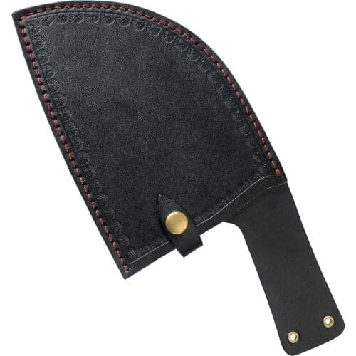 7"7.5" Inch Kitchen Butcher Knife Sheath Cover Leather Case For Wide Blade Cleaver Butcher Chopping Knife Protective Case Cover