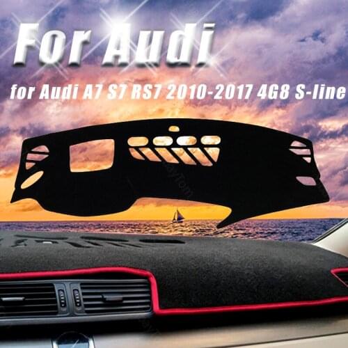 For Audi A7 S7 RS7 2010-2017 4G8 S-line Right and Left Hand Drive Car Dashboard Covers Mat Shade Cushion Pad Carpets Accessories