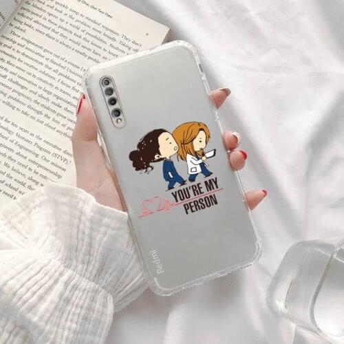 Greys Anatomy Phone Case Transparent For Xiaomi Redmi K30 10T 10X 9 9A 8 8A 7 7A 6 K40 T S PRO 5G