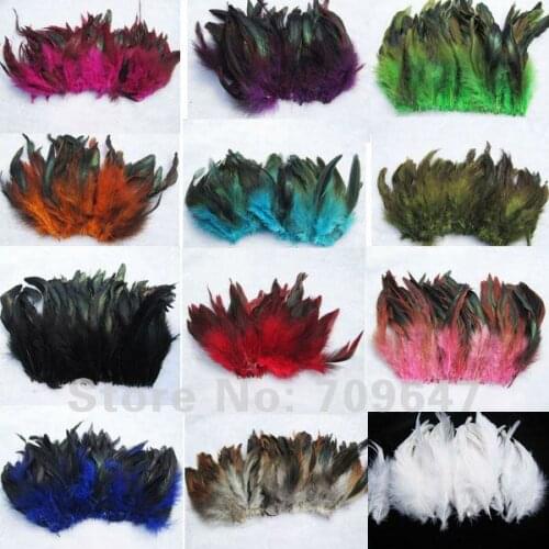 Colour Feather! 200pcs/lot Saddle Badger Rooster feathers 5-6inches 12-15cm Multicolor colours Optional,Feather Decoration