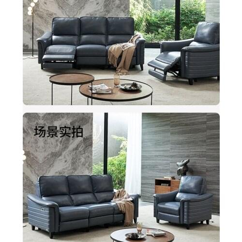 Living Room Sofa real genuine leather sofas salon couch puff asiento muebles de sala canape electric recliner 3 seater + chair