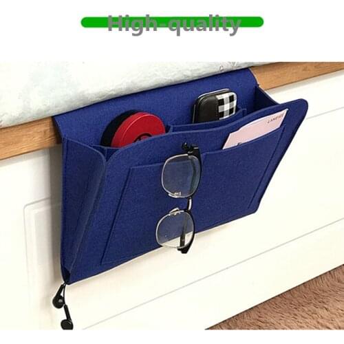 2pcs Home Felt Bedside Storage Organizer Hanging Caddy Bed Holder Bed Pocket Sofa Organizer Pockets Book Felt Storage bag