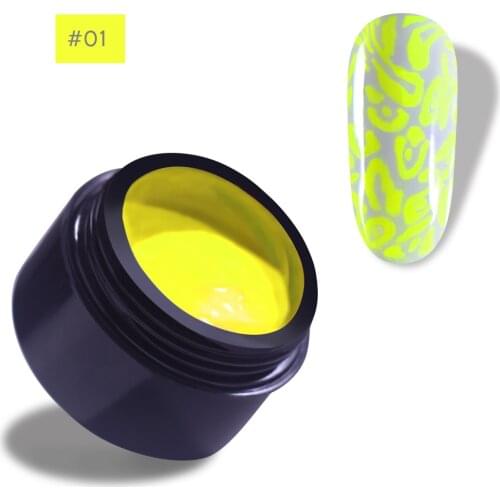 BEAUTYBIGBANG Fluorescent Neon Nail Stamping Gel Polish Nude Luminous Gel Varnish UV for Nail Art Colorful Gel Lacquer 5ML