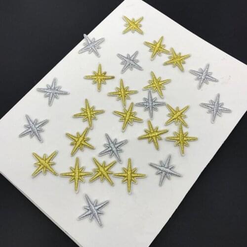 Personality Badge Small Star Patches Iron On Or Sewing For Clothes DIY Accessories 10pcs/lot