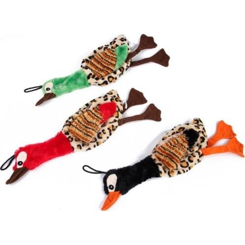 Lovely Dog Toys Pet Puppy Chew Plush Cartoon Animals Squirrel Fleece Plush OX Shape Bite Toy Duck Shaped Squeak Cats Dogs Toys