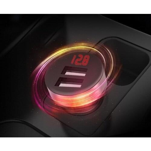 Multi-function Car Charger Dual Usb Charging Head Dual-port Car Cigarette Lighter Mobile Phone Fast Charge 2.1a Charger