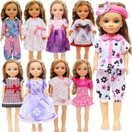 Fashion Colorful Dress Mixed Style Daily Casual Wear Blouse Skirt Accessories Clothes For Nancy Doll 16" Puppet Baby Kid Toy