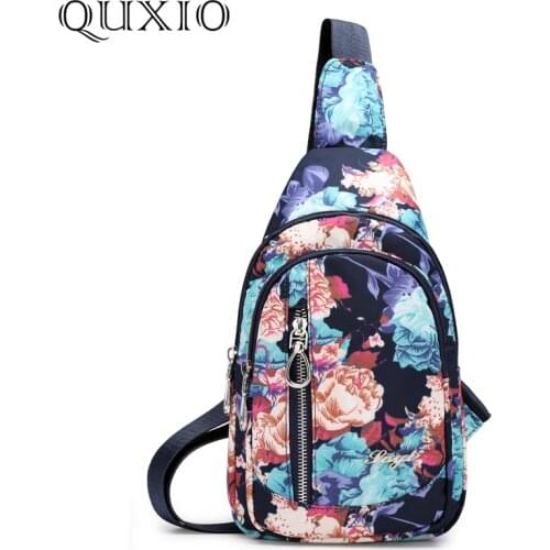 Fashion Floral Pattern Ladies Chest Bag High Quality Warterproof Travel Bag Nylon Crossbody Bag For Women Sling Messenger Bag