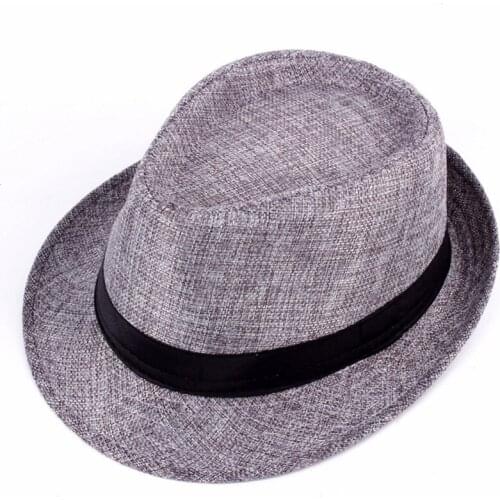 Men Women Vintage Panama Casual Travel Sunscreen Straw Knit Top Hat Brief Style Flax Gentleman Wide Brim Jazz Church Cap R83